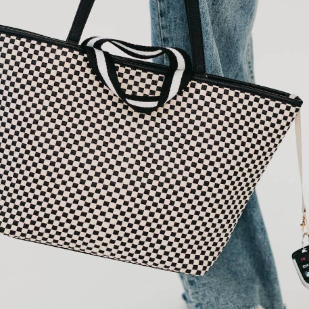 NWT Woven Vegan Leather Tiffany Tote